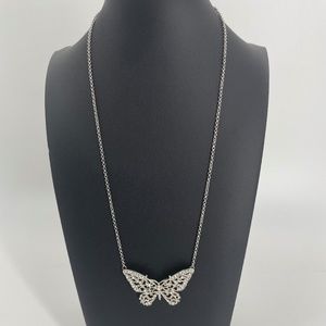 Silver Plated Butterfly Necklace